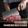 DRAGON RIOT Damascus Cleaver Knife 10 inch, VG10 Damascus Knife