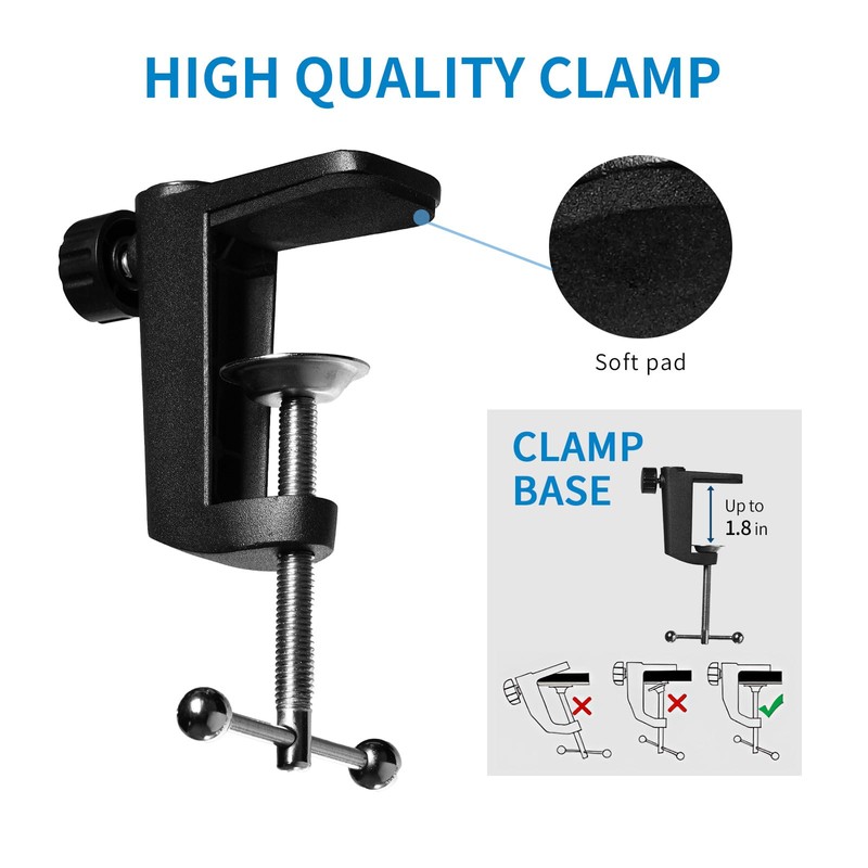 FEELWORLD AMS1 Microphone Boom Arm, Adjustable Mic Arm Stand with