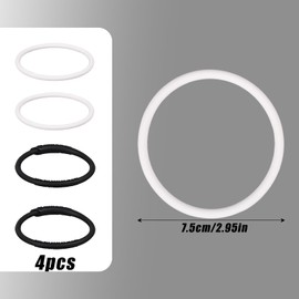lasuroa 4stk Patellasehnen Stützgurt, Tragbares Silikon Patella Knieband Elastische Patella Knieorthese Stabilitätsunterstützung für Männer Frauen Laufen Basketball Wandern (Schwarz, Weiß)