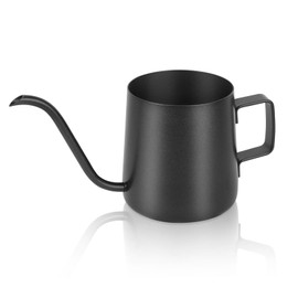 Smilemoon Mini Drip Coffee Kettle Narrow Mouth Pot Stainless Steel 250ML Gooseneck Spout Portable Travel Camping Office Hanging Ear Hand Easy Pouring Black
