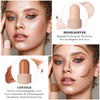 Cream Bronzer Contour Highlighter Stick - Double-End Cream Contouring Stick