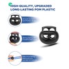 12pcs Cord Lock, Double Hole Round Ball Plastic Spring Cord