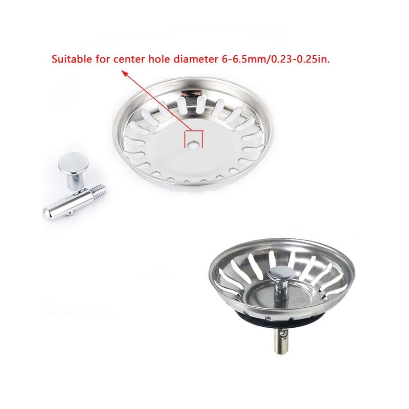 UtySty 4 Set Kitchen Sink Strainer Central Pin Replacement M8