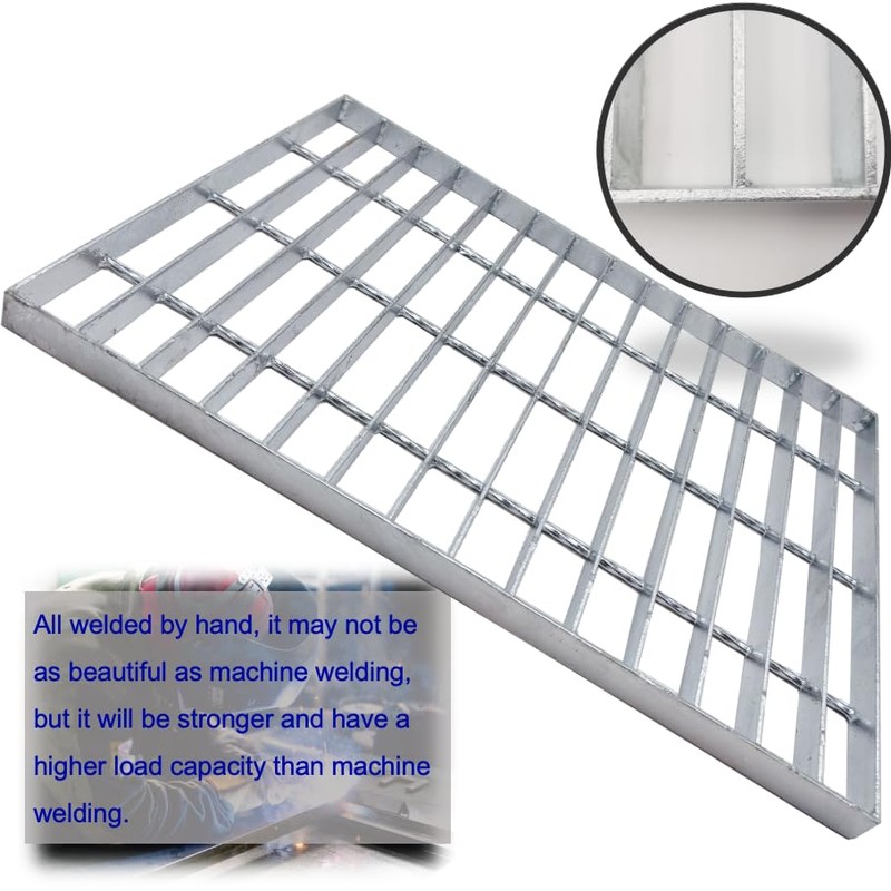 MOSINSBO Galvanized Steel Drain Grate 20x12 in for NDS 12"