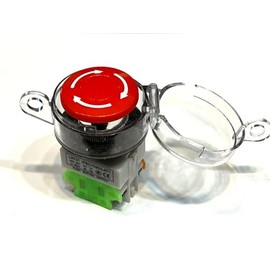 Emergency stop switch button locking clear cap on off 22mm cover red push cnc a5