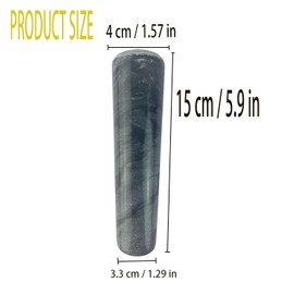 Yepmlrt Marble Replacement Pestle only， (Only Pestle [Mortar is not Included]), 5.9 in Granite Pestle Replacement Polished Black