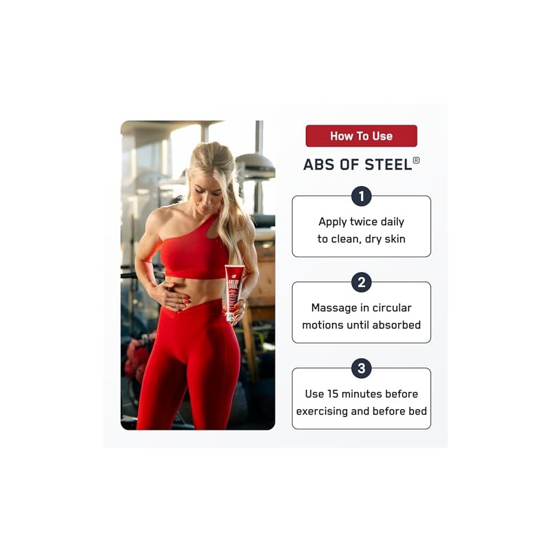 SteelFit Abs of Steel Maximum Definition Cream with 5% Coaxel,