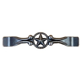 Set of 6 Drawer Handle Star with Barbwire Cabinet Pull Western Southwest Rustic Texas (Oil Rubbed Brass)