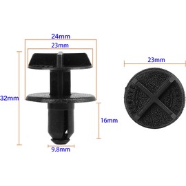 15pcs Plastic Rivet Bumper Fastener Clips Push-Type Retainer for F-150 for Fusion W705957-S300