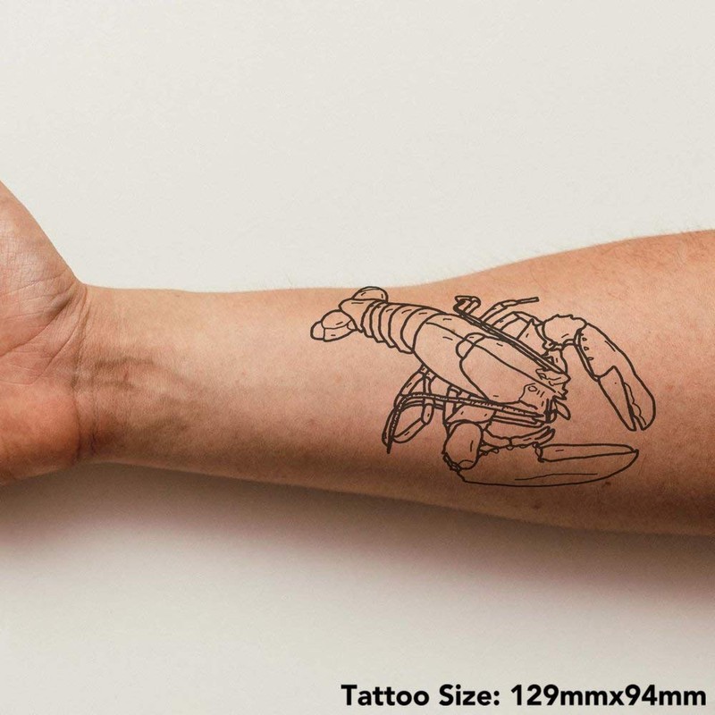 Large 'Lobster' Temporary Tattoo (TO00032876)