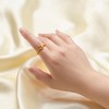 ZKJTEARY Initial Rings for Women 18K Gold Plated Simple ABCDEJK-Z