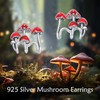 Mushroom Claw Earrings 925 Sterling Silver Mushroom Cuff Earrings Birthday