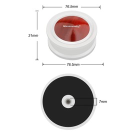 Monosaudio Record Weight 280G Aluminium Vinyl Clamp Plate Stabiliser with Soft Base Padding LP Weight Turntable Puck for Phono Turntable, Vinyl Disc Player (LP280, Silver)