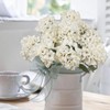 FAICOIA 2 Pcs Hydrangea Artificial Flowers White Faux Hydrangeas Flower