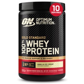 Optimum Nutrition Gold Standard 100% Whey Protein Powder, Vanilla Ice Cream, 0.68 Pound (Pack of 1)