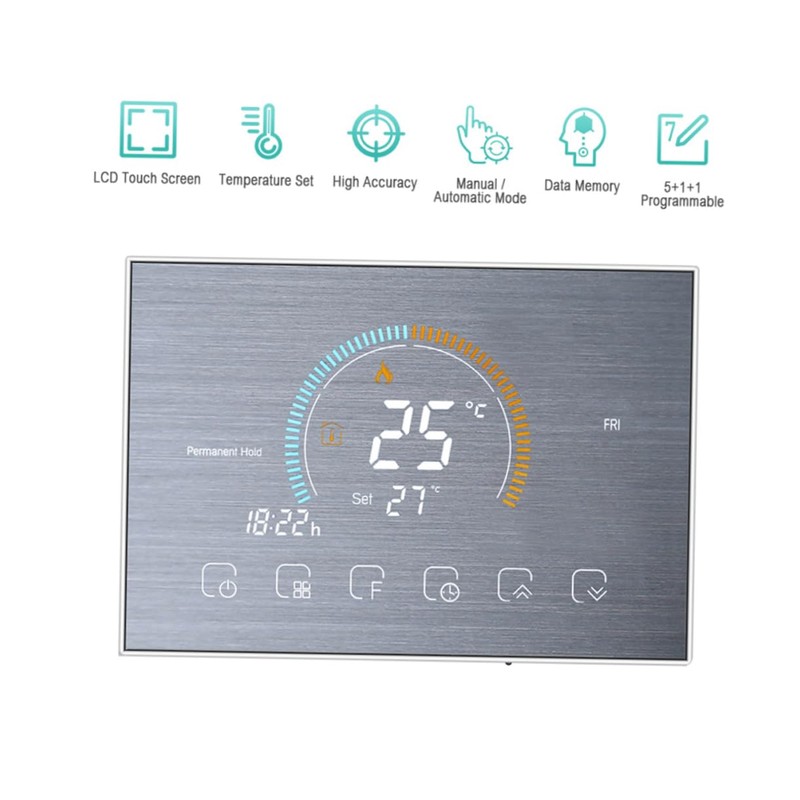 jojofuny Smart Touchscreen Thermostat -8000 Save Intelligent Thermoregulator Programmable Design