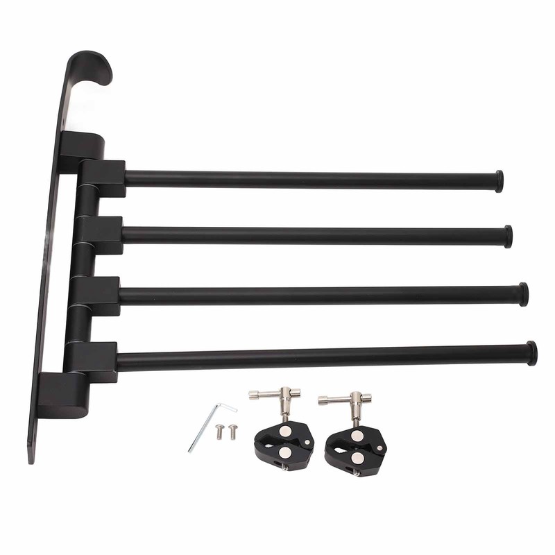 RV Clothes Drying Rack Aluminum Multifunctional Drilling Free Wind Proof