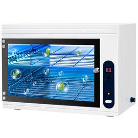 BRBLUERISE Nail Tool Cleaning Machine 17L Big Capacity UV Sanitizer Cabinet Salon Equipment for Spa Beauty Home Metal Tools