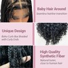 Janyuwool 36" Full Lace Boho Knotless Box Braided Wigs Full