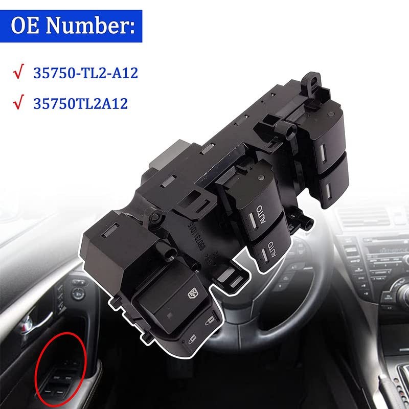 Pzeelbe Power Window Control Switch Button & Front Driver Side