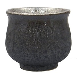 Arita Ware 467130-773 Toetsu Kiln Round Guinomi Silver in Crystal