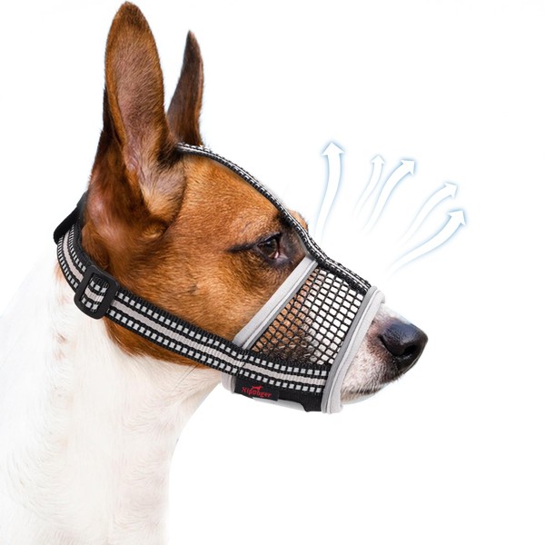 XipDoger Dog Muzzle,Soft Mesh Breathable Muzzle, Air Mesh Dog Muzzle