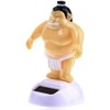 Yellow Sumo Wrestler Solar Power Swinging Car Interior Dashboard Ornament