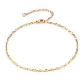 Gold Lace Chain Anklet,14K Gold Plated Boho Cute Dainty Foot Chain Ankle Bracelet Chain Anklet for Women