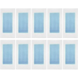Tiras Depilatorias de Cera para Bikini y Cuerpo, Doble Cara, Piel Sensible, 10 Piezas, Azul, Uso Profesional