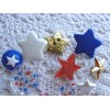 Vintage Button lot 10 Novelty JHB Mix Stars Patriotic 1999