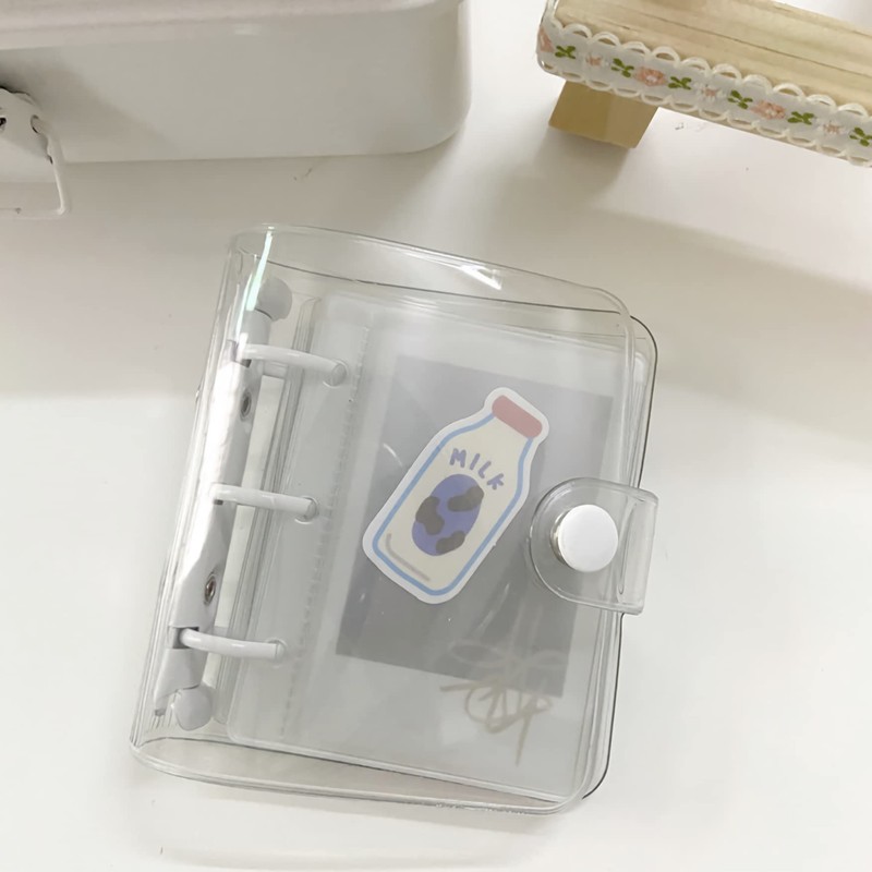 Donaly Mini Organizer, 3 Hole Binder, Korean Notebook, Trading Card