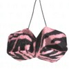 BDK A Pair of Hanging Dice - Zebra Pink