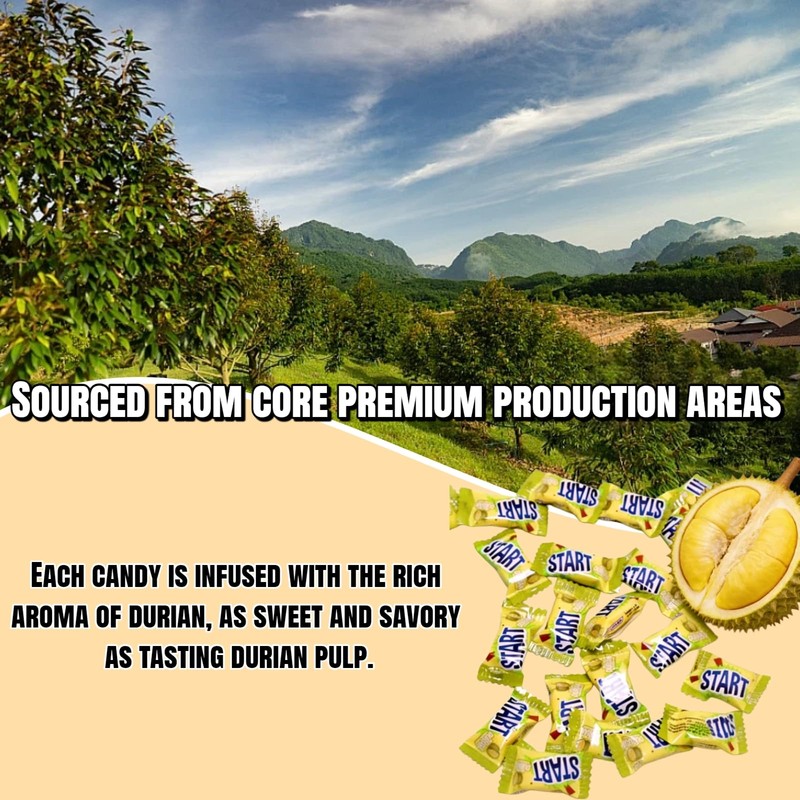 Durian Gummies (280g/9.88oz) Thai Durian Gummies | Southeast Asian Flavor