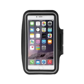 DFV mobile - Armband Berufsausrüstung Armbandtasche Sport Reflektierende Wasserabweisende aus Neopren für Emporia Smart.5 (2021) - Schwarz