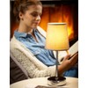 Monzana® Bedside Table Lamp Anthracite Table Lamp Height 32 cm