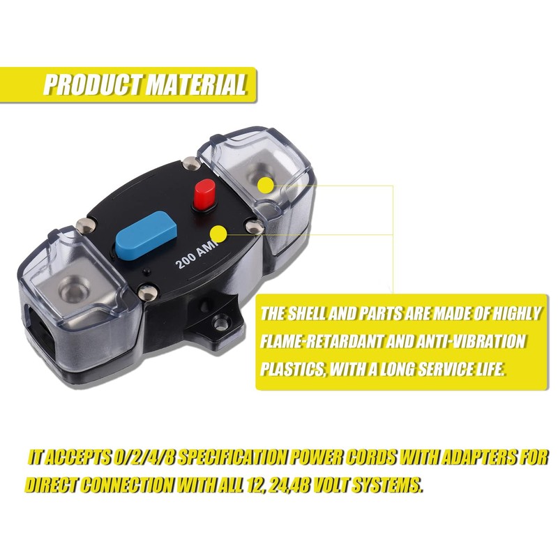 EPLZON 200A 12-48 Volt DC Self Timer with Manual Reset