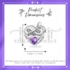Viola Lovely Charm February Heart Infinity Birthstone Charm For Bracelet,