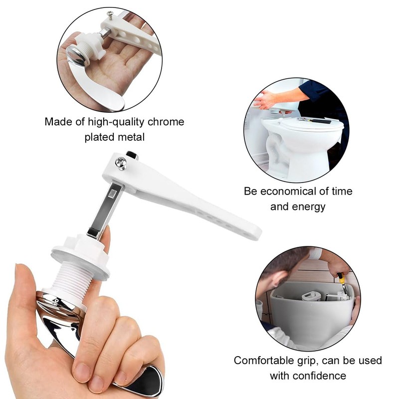 Toilet Flush Handle,Toilet Cistern Lever Flush Handle,Alloy Toilet Cistern Lever