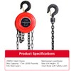 Manual Chain Hoist | 1 Ton/2000 lbs Capacity | 10’