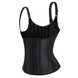 Zen Zen Faja Chaleco Colombiano Deportivo Reductor con 25 Varillas mas Extensor con 6 Niveles (Negro, M)