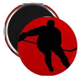 CafePress I Heart (Love) Hockey Magnet 2.25" Round Magnet, Refrigerator Magnet
