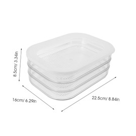 Vaguelly Airtight Transparent Food Preservation Box Reusable Fridge Organizer for Cold Meats Cheese Stackable Food Storage Container Stylish Practical Design for Home Commercial Use