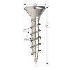 Rok Hardware #7 x 3/4" Standard Thread Phillips Flat Head