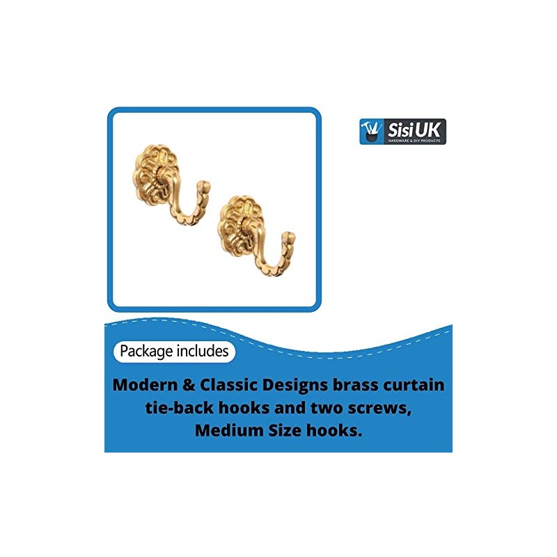 Modern & Classic Designs Screw In Tassel Hold Rosette Hook
