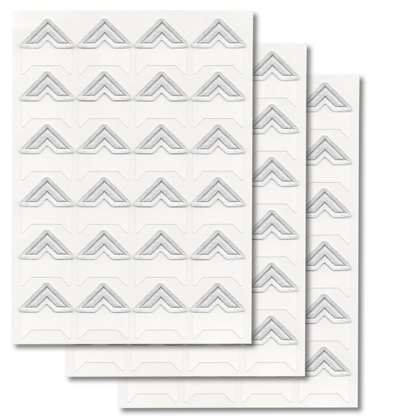 GOONAVI 10 Sheets 240 Pcs Shiny Silver Acid-Free Photo Corners