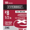 Everbilt 200-Pc Everbilt 8 X 1/2" Zinc Plated Phillips Pan