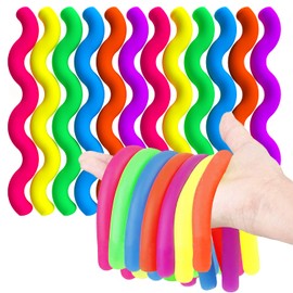 BUNMO Stretchy Strings 12pk Mini | Calming Monkey Stretch Noodles | String Noodles | Sensory Fidget Stretch Toys | Sensory Stretch Strings | Black Friday Deals 2023