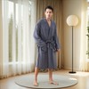 Mens Robes All-Season Waffle Lightweight Spa Knit Shawl Bathrobe Soft
