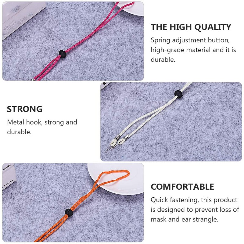 EXCEART Bandana Lanyard Hat Holder Clip Lanyard Neck Strap Straw