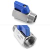 QWORK® Mini Ball Valve Stop Valve Stainless Steel Reduced Flow